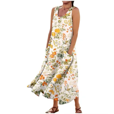 Sleeveless Fashion Loose Printed Dress Style 1 - Shop at LoveMi