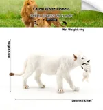 Simulation Wild Animal Model Solid Plastic Decoration Children's Toy Cognition - White Female Lion