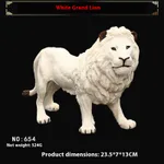 Solid Simulation Wild Animal Model Toys Ornaments - Large White Lion