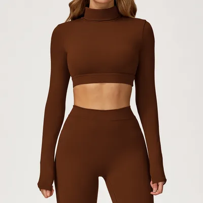 Beauty Back Tight Outdoor Sports Running Fitness Top Sugar Brown - Shop at LoveMi