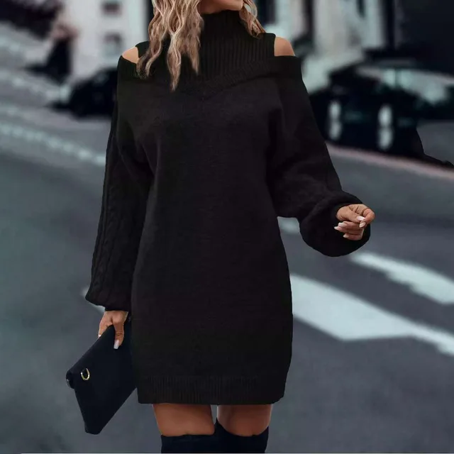Women's Half Turtleneck Sweater Top Black - Shop at LoveMi