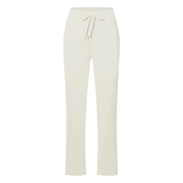 High Waist Hip Lift Nude Feel Sports Pants Women's Sports Wear Loose Ivory White - Shop at LoveMi