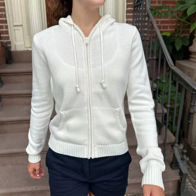 Minimalist Long Sleeve Solid Color Coat Woolen Women's Clothing White - Shop at LoveMi