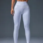 Bronzing Yoga Pants Women's High Waist Hip Lift Sun Protection - White Colorful