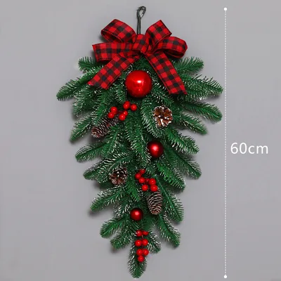 Christmas Decorative Rattan Hanging Garland Inverted Tree With Hook - Shop at LoveMi