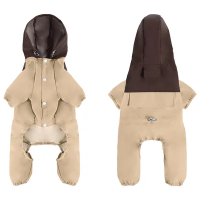 Pet Small And Medium Sized Dog Waterproof And Dustproof Shell Jacket Khaki - Shop at LoveMi