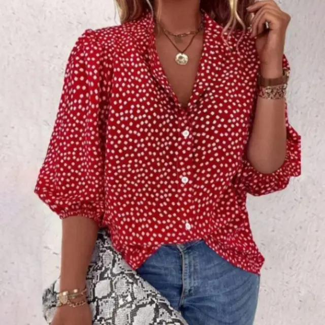 Women's Elegant Red Sleeve Shirt Red - Shop at LoveMi