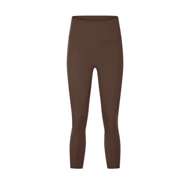 Nude Feel High Waist Hip Lift Yoga Pants Stretch Leggings Chestnut - Shop at LoveMi