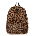 Fall Cute Backpack Student Casual Plush - Leopard