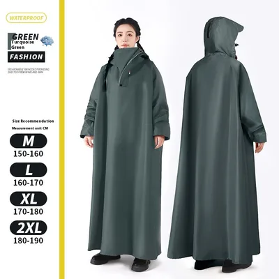 Portable Home Thickened Waterproof One piece Raincoat With Sleeves Spearmint - Shop at LoveMi