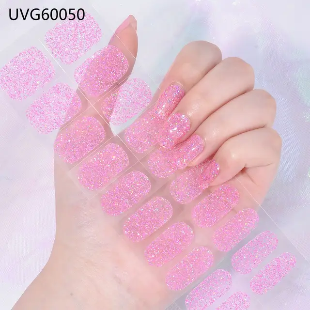 UV Gel Nail Sticker Semi cured Semi baked UV Nail Beauty Patch Uvg60050 - Shop at LoveMi