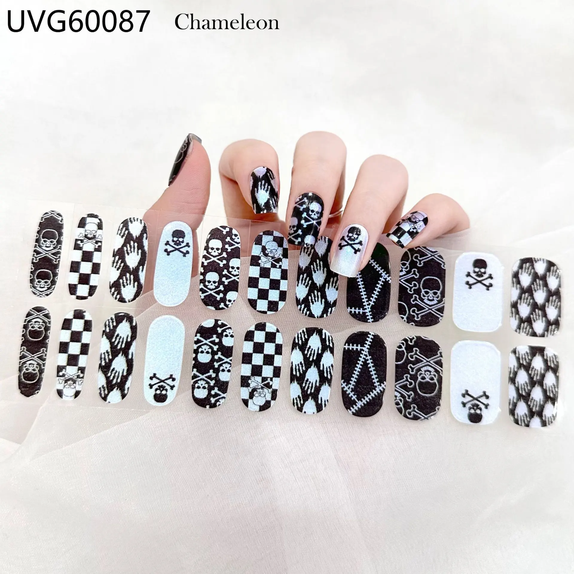 UV Gel Nail Sticker Semi-cured Semi-baked UV Nail Beauty Patch - Uvg60087