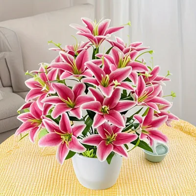 Simulation Home Flower Decoration Photography Lily Rose Red - Shop at LoveMi