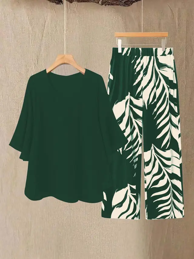 Women's Chiffon Fashionable Elegant Loose Suit Dark Green - Shop at LoveMi