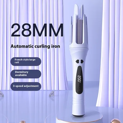 Electric Rotating Large Wave Anion Hair Curler Unpredictable Blue - Shop at LoveMi