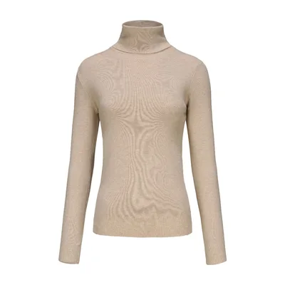 Women's Clothing High Neck Inner Wear Fashion Tops Sand Color - Shop at LoveMi