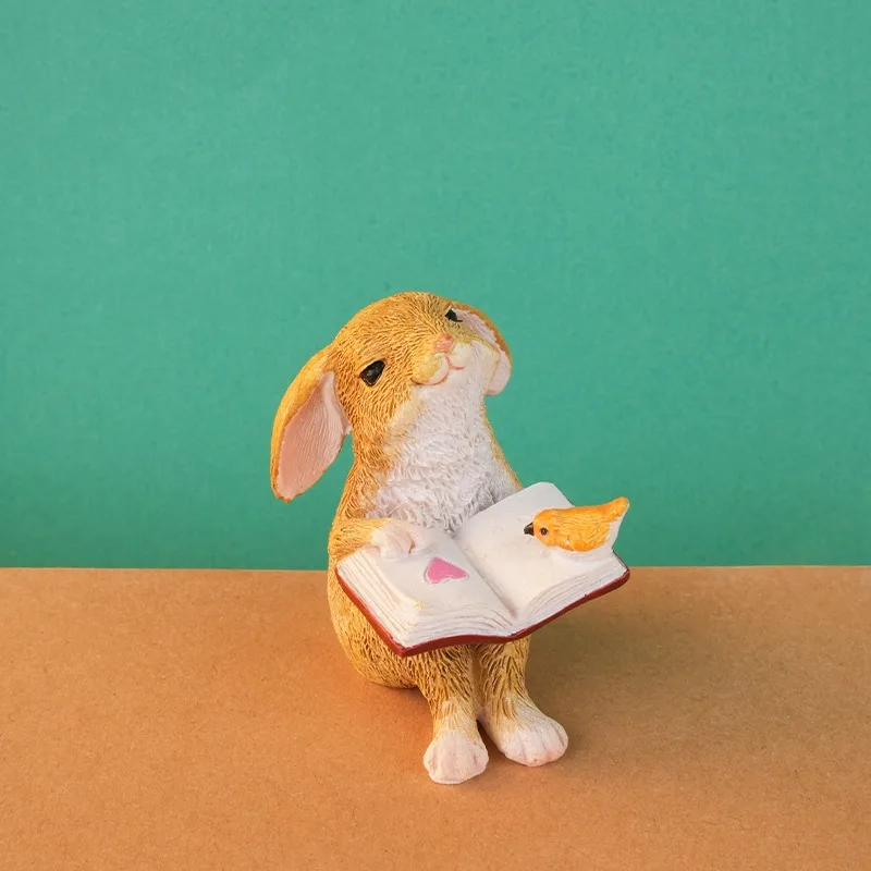 Office Healing Computer Desk Decoration Creative Home Cute Reading Decoration - Bunny - View 1