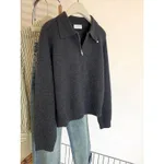Lapel Small Sweater Outerwear Top Women - Grey