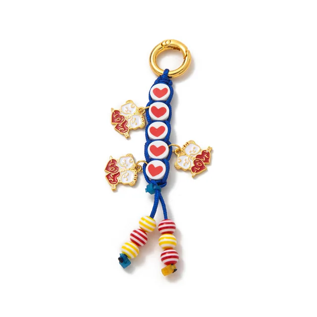 Bag Accessories Pendant Love Cherry Colorful Blue Rope Love Heart - Shop at LoveMi
