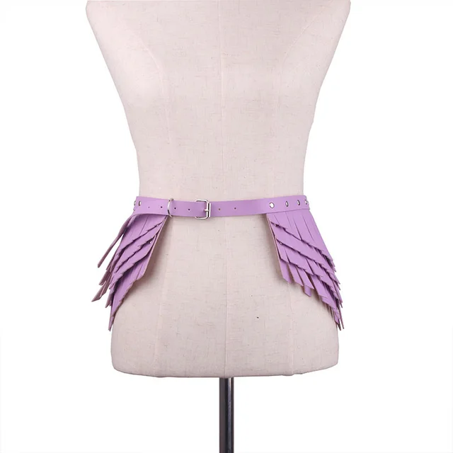 Women's Fashion Multi layer Tassel Belt Decorations Purple - Shop at LoveMi