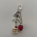 Small Cake Beaded Handmade Small Dessert Metal Pendant - Cute Cake