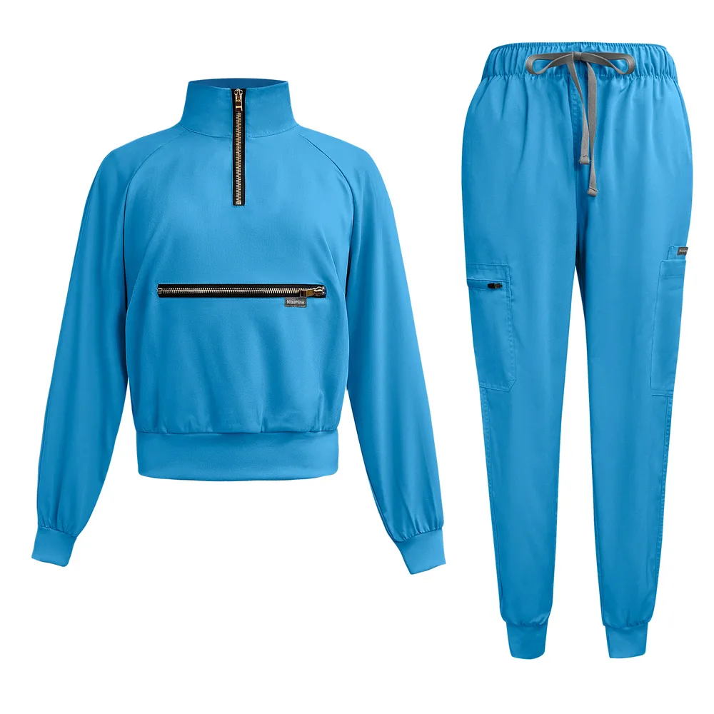 Thick Long Sleeve Trousers Hand Washing Suit Blue - Shop at LoveMi