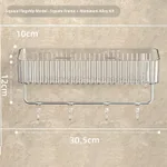 Bathroom Plastic Transparent Punch Free Storage Rack - Square Model With Hook