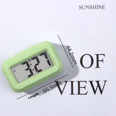Desktop Small Table Clock Magnetic Suction Square Luminous Electronic Clock Green - Shop at LoveMi