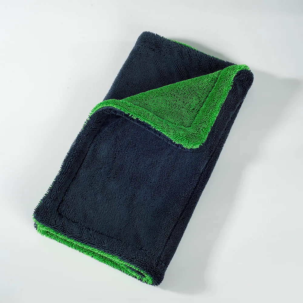 Thickened 1200G Double layer Twisting Car Cleaning Cloth Dark Gray Green - Shop at LoveMi