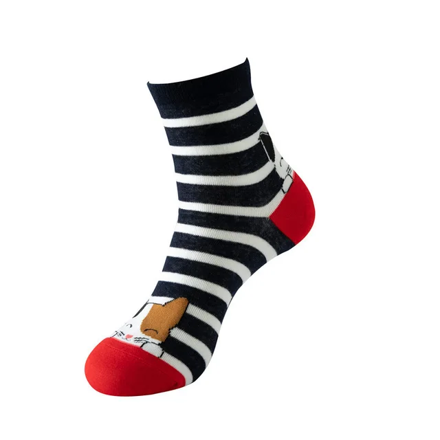 Mid calf New Cat Pattern Women's Socks Black Stripes - Shop at LoveMi