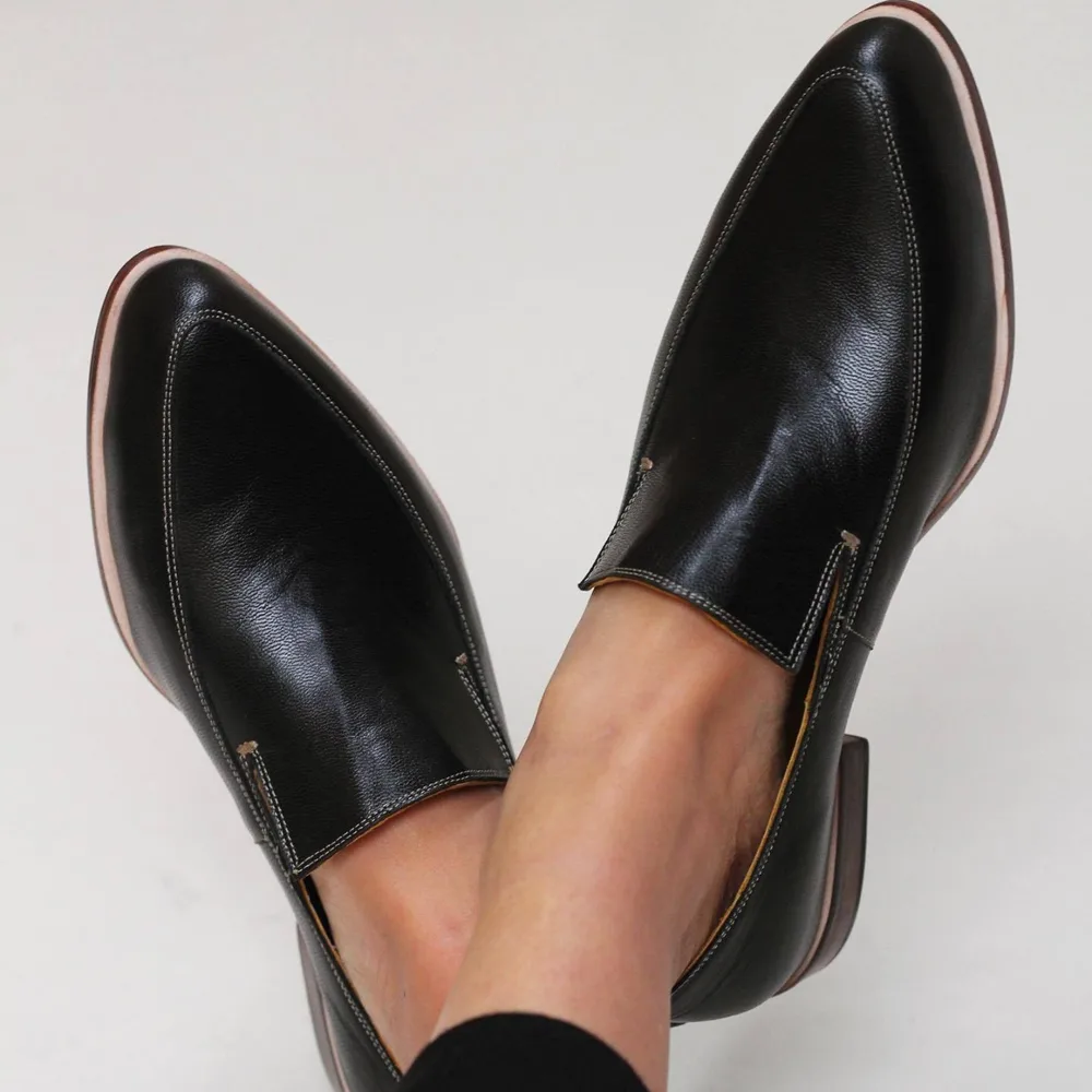 Low Heel Low cut Slip on Plus Size Casual Pumps Black - Shop at LoveMi