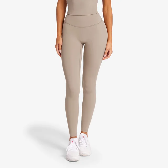 Long Hip Raise Shaping Fitness Waist Slimming Yoga Trousers For Women Coffee Gray - Shop at LoveMi