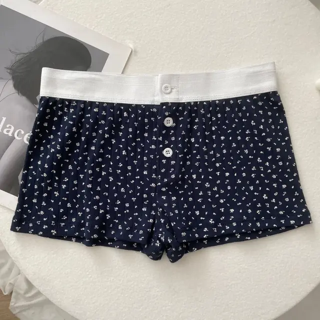Floral Lace Bow Suspenders Button Shorts Suit Shorts J - Shop at LoveMi