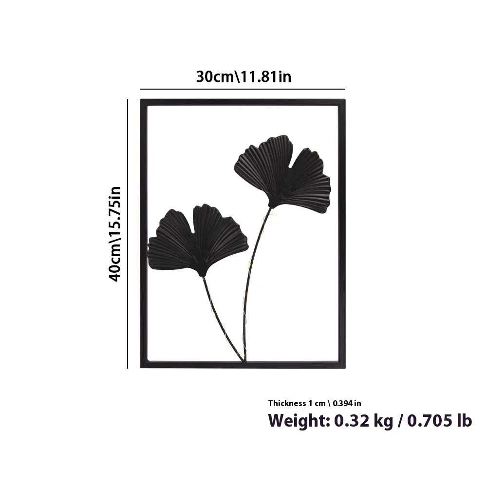 Leaf Iron Wall Surface Decoration Creative Background Wall Hangings Ginkgo Leaf Wall Hanging - Shop at LoveMi