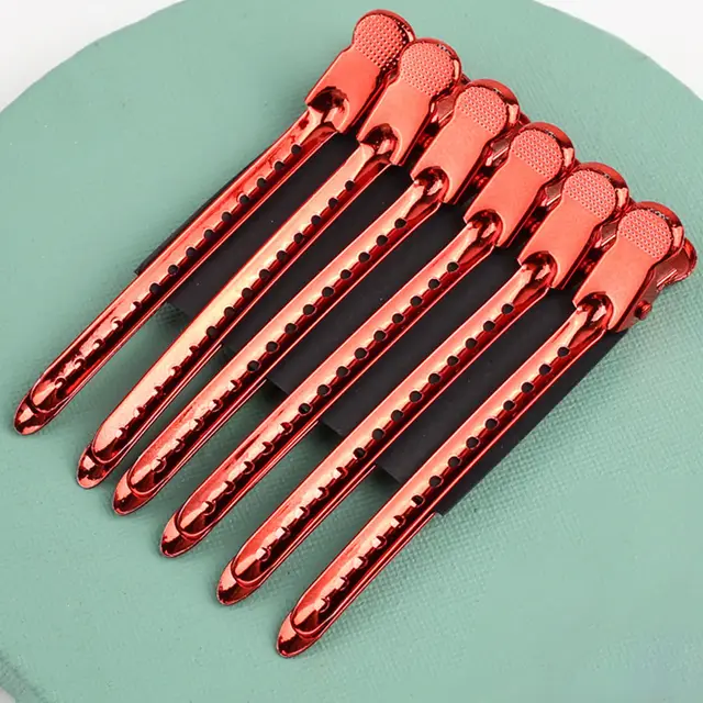 Stainless Steel Hair Styling Hair Root Fluffy Hand Push Corrugated Clip One Red - Shop at LoveMi