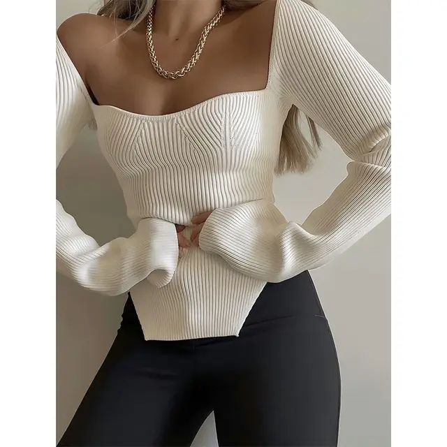 Scheming Knitwear For Women Skinny Inner Match White - Shop at LoveMi