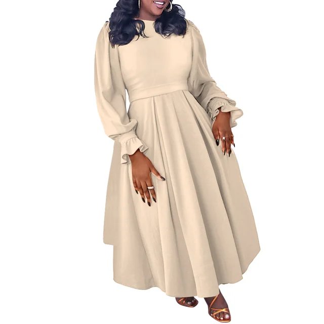 Elegant Style Banquet A Line Skirt Plus Size Apricot - Shop at LoveMi