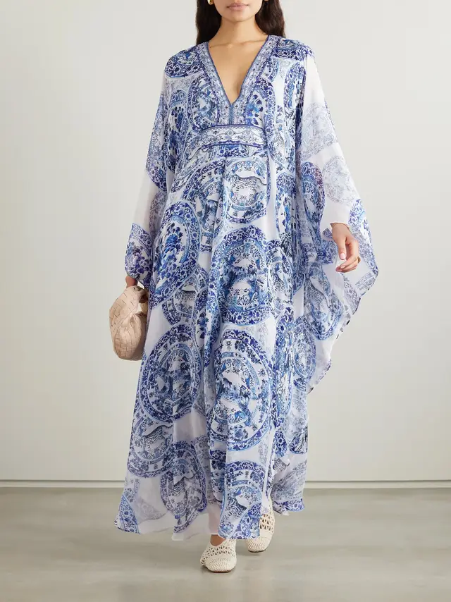 Printed Loose fitting Plus Size V neck Dress Women - Shop at LoveMi