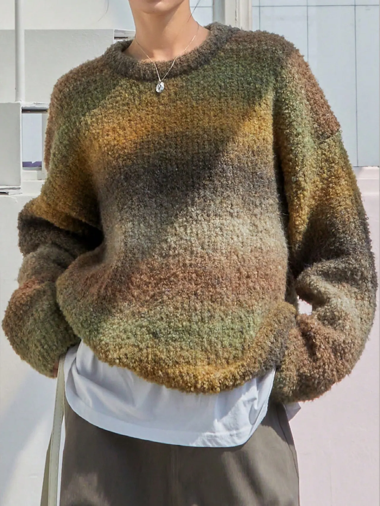 Outer Wear Soft Glutinous Retro Style Sweater - Chocolate