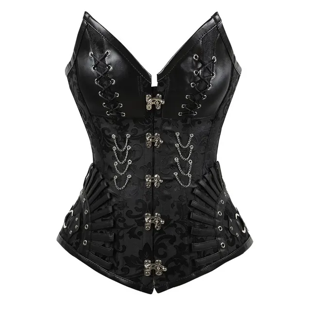 Women'S Palace Gothic Steel Skeleton Bodysuit Black - Shop at LoveMi
