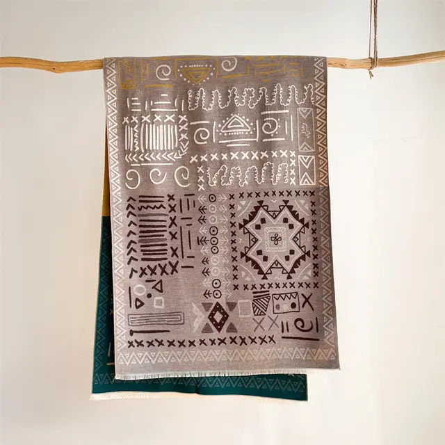 Travel Windproof Shawl Artificial Cashmere Scarf Women's Double sided No 3 Color - Shop at LoveMi