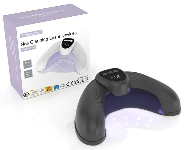 U shaped Portable Home Nail Phototherapy Machine Crescent Liquid Crystal Black - Shop at LoveMi