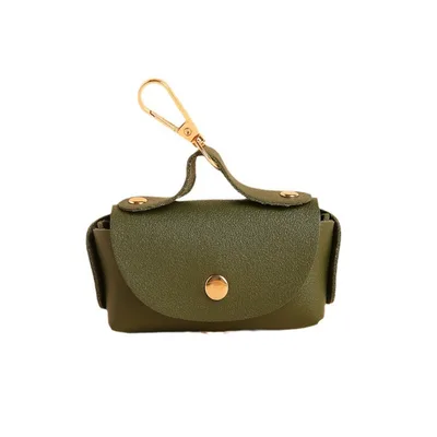 Portable PET Outing Leather Pooper Scooper Leather Case Army Green - Shop at LoveMi