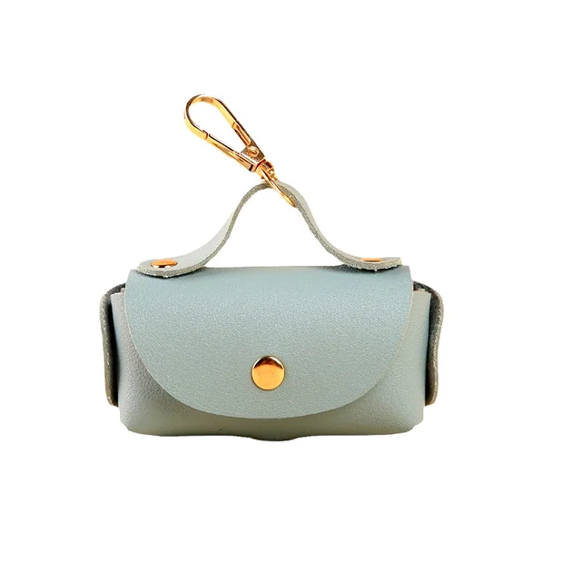 Portable PET Outing Leather Pooper Scooper Leather Case Light Blue - Shop at LoveMi