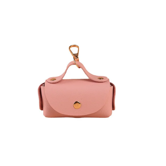 Portable PET Outing Leather Pooper Scooper Leather Case Pink - Shop at LoveMi