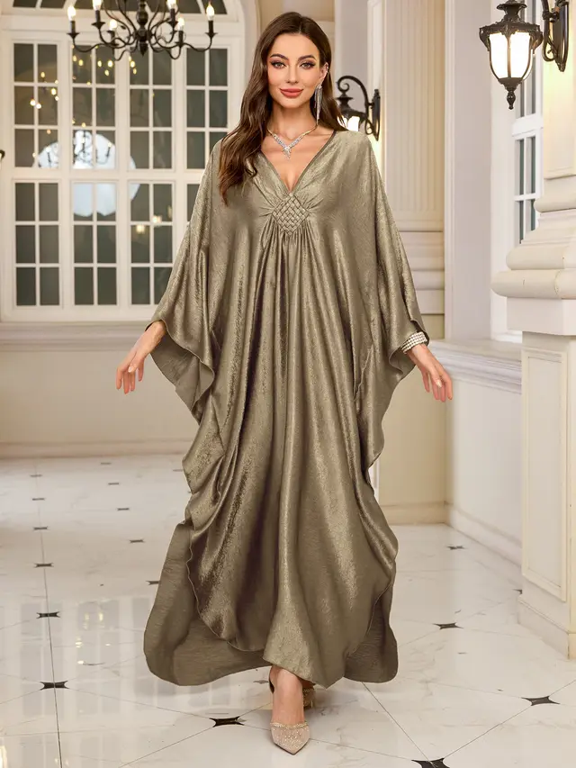 Women's Fashion Personality Beach Jacket Long Dress Silver Gray - Shop at LoveMi