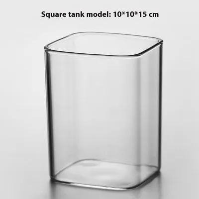 Fish Tank Super White Small Lazy Glass Cylinder Desktop Decoration Standard Rounded Square Vat - Shop at LoveMi