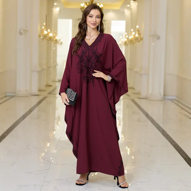 Women's Fashion Loose Cool Robe Smock Dress Purplish Red - Shop at LoveMi