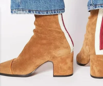 Winter Fashion High Heel Suede British Style Square Toe Women's Boots Tawny 39 - Shop at LoveMi