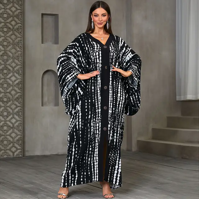 Women's Fashion Personalized Beach Dress Bikini Blouse Zs257421 Black And White - Shop at LoveMi